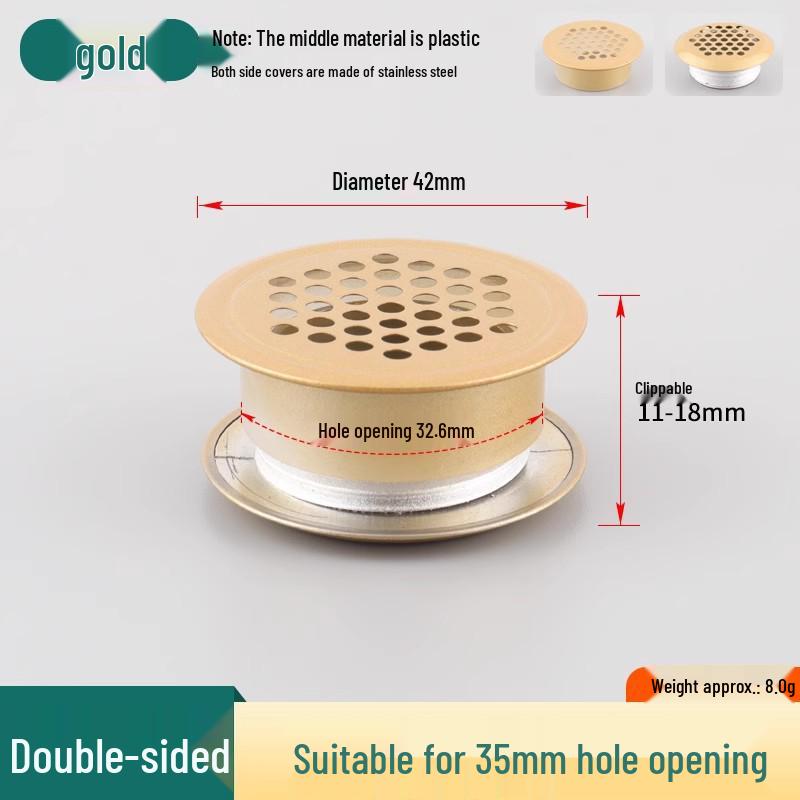 Stainless Steel Round Ventilation Cover for Shoe & Kitchen Cabinets