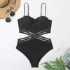 Push Up Swimsuit One Piece Sexy Monokini Solid Swimwear Women Bathers Bathing Swimming Swim Suit Female Summer Beachwear