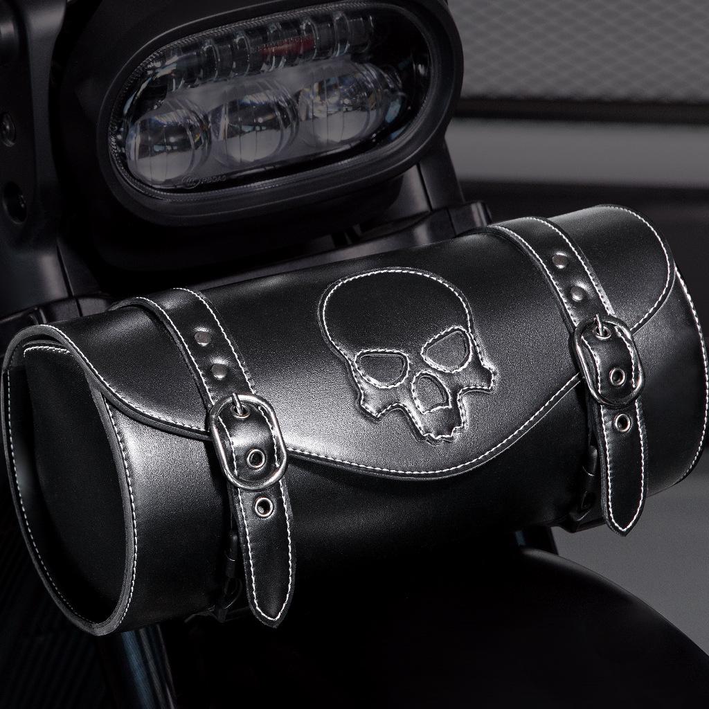 European-American Punk Harley Motorcycle Waterproof Front Bag with Contrast Design