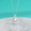 Collana Ciondolo Girasole in Argento Sterling con Zircone Moissanite Catena Locket Delicata per Uso Quotidiano Donna