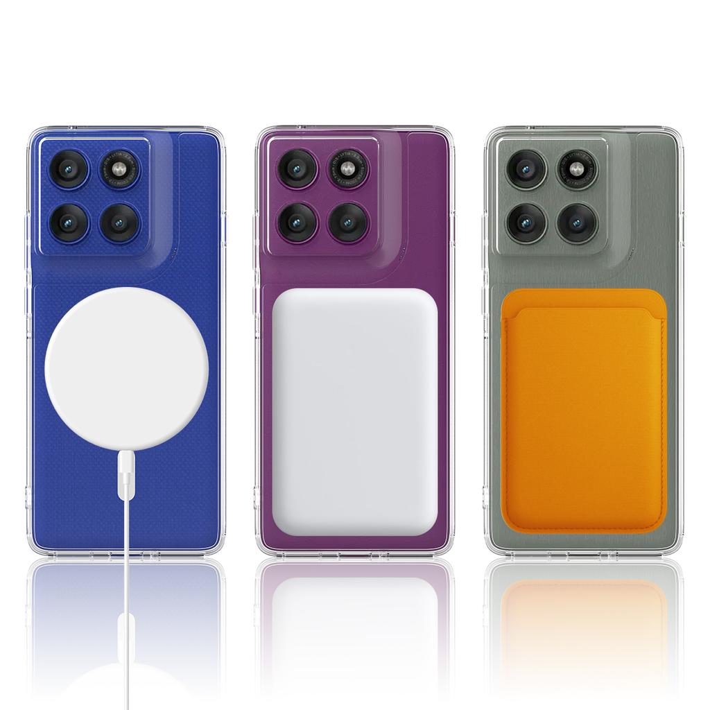 For Motorola Edge 70 5G Clear Phone Magnetic Case TPU + Acrylic Back Cover