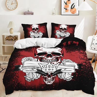 Bed Three-Piece Skeleton Kit Rose Quilt Cover Two-Piece Bedroom