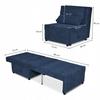 Fold-out Armchair Sleeping Function KIMO Bedding Container Family Furniture Navy Blue