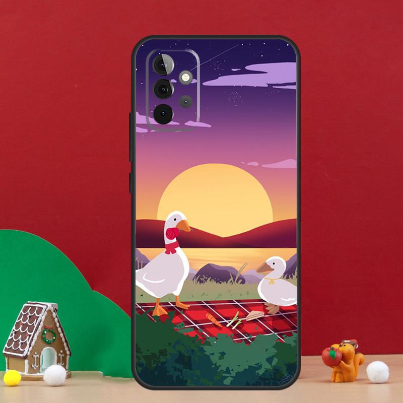 Cartoon Funny Goose Case For Samsung Galaxy A54 A06 A16 A26 A36 A56 A53 A32 A52 A33 A13 A55 A35 A15 A14 A34 A17