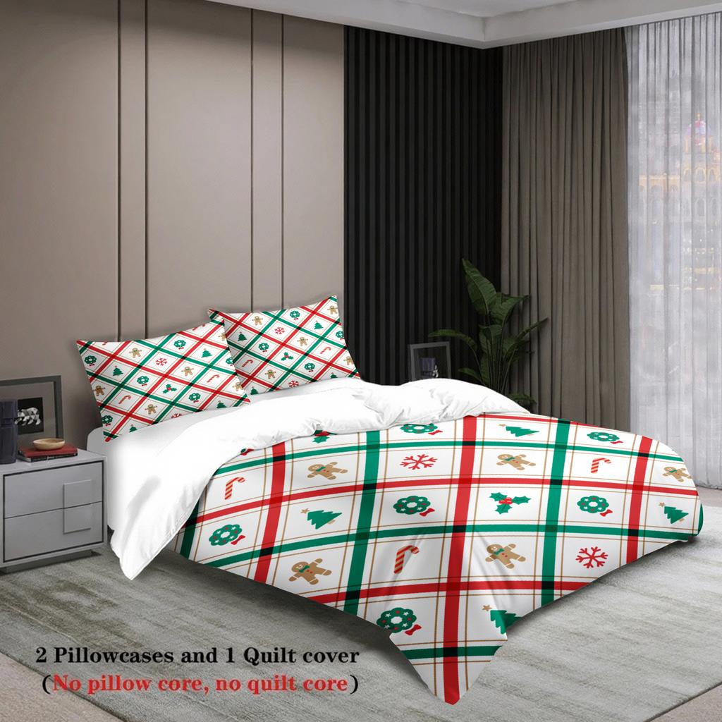 Christmas Bedding Set Christmas Gift Duvet Cover Set Single Twin Queen King Size No Filling Christmas Gift For Home Decor