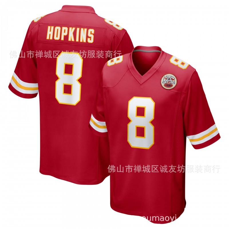 Mens Kansas City Football Jersey 8 DeAndre Hopkins White Sports Uniform All