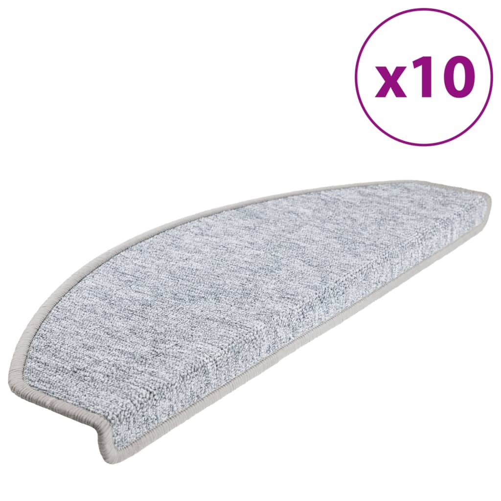 Vidaxl Nakładki Na Schody, 10 Szt., 65X24X4 Cm, Jasnoszare