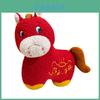 Red Crying Horse Plush Toy With Pp Cotton Filling For New Year Decor Gift For Men And Women