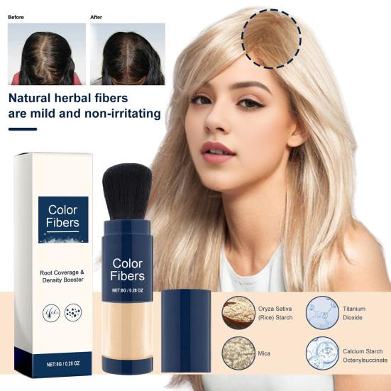 8G Hair Building Fiber Instantly Thicker Hair Loss Concealer Bald Spot Root Cover Up Men Women Hairline Fine Thinning Hair Thickener Powder
