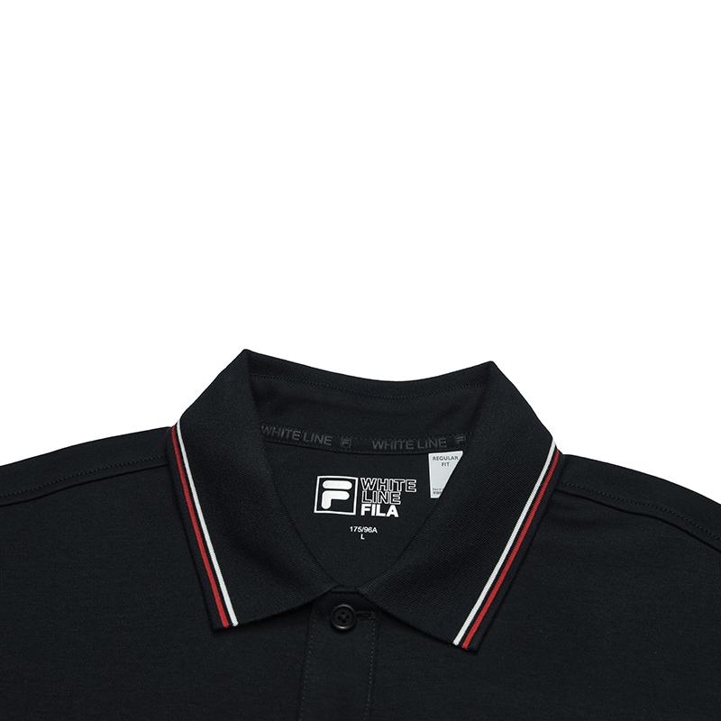 Fila Heritage Mode Einfach Klassisch Lässig Business Alltag Vielseitig Bequem Strick Langarm Poloshirt Herren Oberteile Legendary-Blue F11M548223FNV
