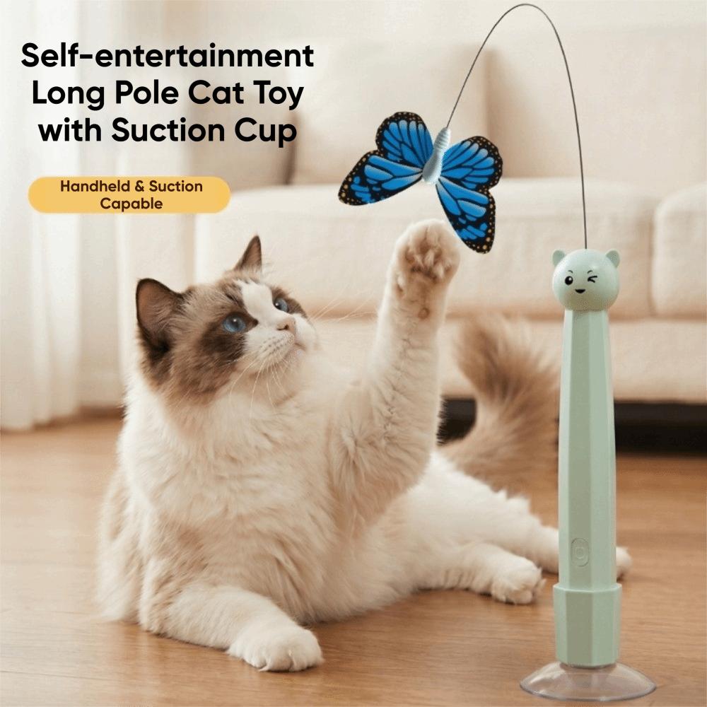 Juguete Eléctrico Giratorio Automático para Gatos, Juguete Interactivo, Regalos para Mascotas, Juguete de Gato con Mariposa de ABS