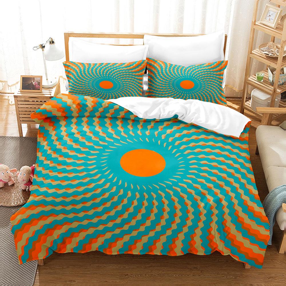 3D Visual Ilusion Beding Set Geometric Soft Duvet Cover Set HD Soft Duvet Cover Set for Children Kids Beding Sets Bedclothes Bedrom Decor