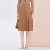 JESSIE High-Waist Pleated A-Line Midi Skirt