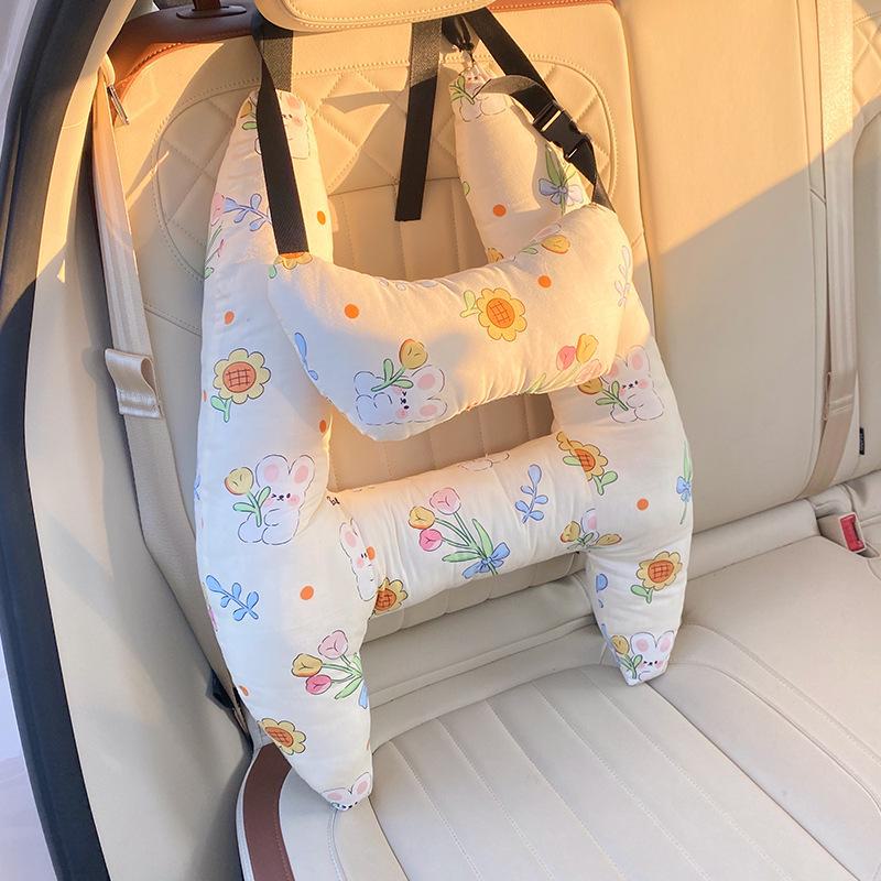 Children's Cartoon Car Pillow - Comfortable Sleep Aid, Universal Car Supply