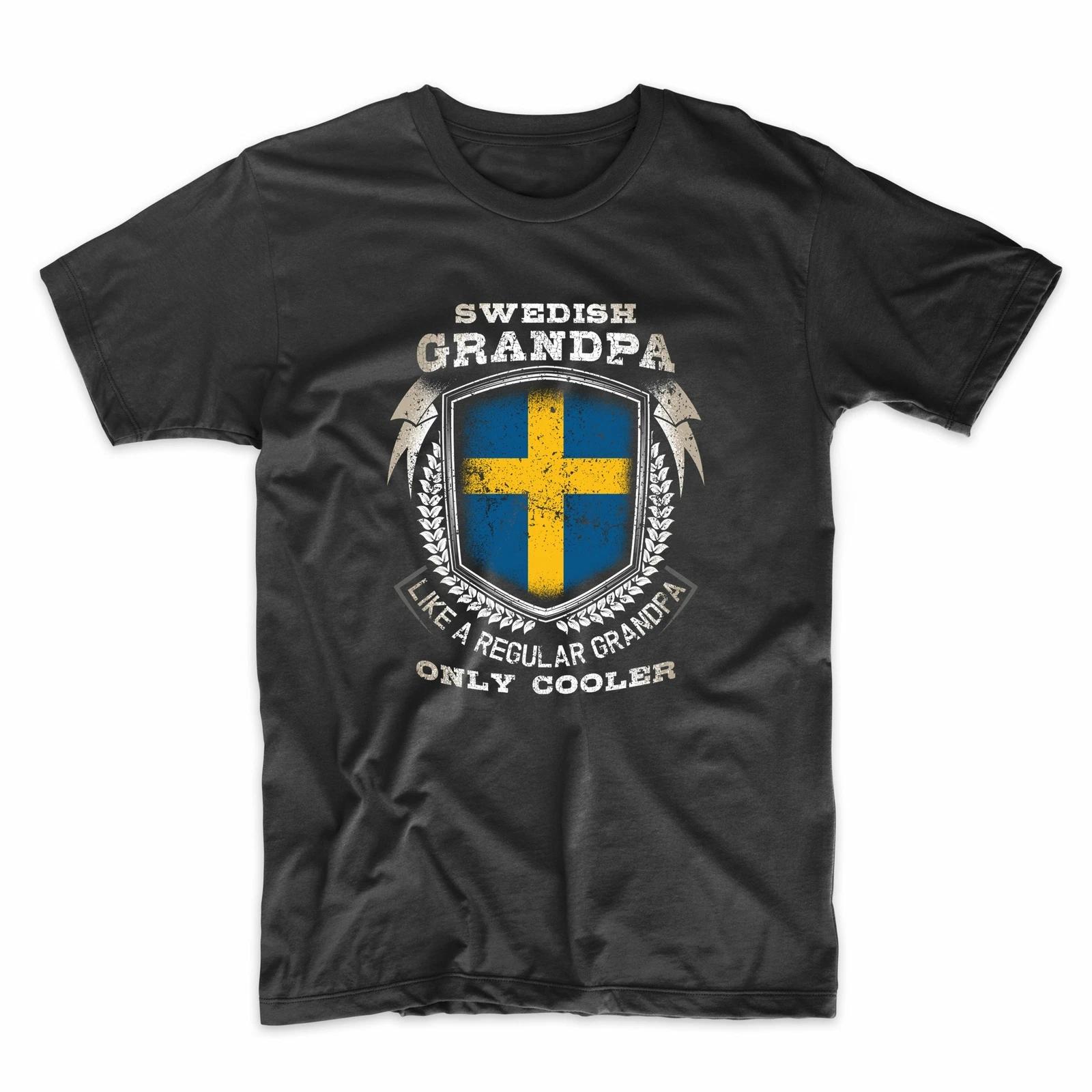 Swedish Grandpa Like A Regular Grandpa Only Cooler Funny Flag T-Shirt 4XL