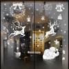 Sticker Christmas Window With Snowflake And Reindeer Pvc Material Festive For
