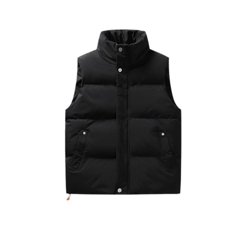 2025 New Stand-up Collar Vest Cotton Clothes for Men and Women In Winter Simple Sports Leisure Warm Couple Vest