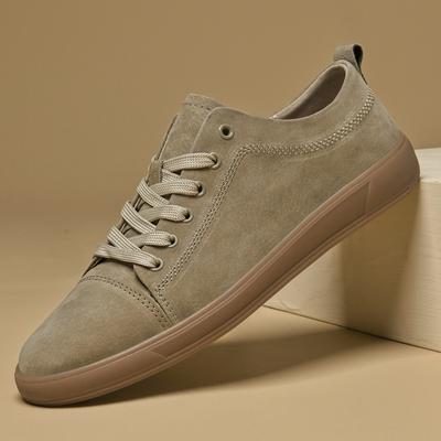 Moda Moda Zamszowa Skóra Męskie Codzienne Wulkanizowane Buty Wygodne Płaskie Buty do Chodzenia Prawdziwa Skóra Outdoor Antypoślizgowe Buty do Chodzenia
