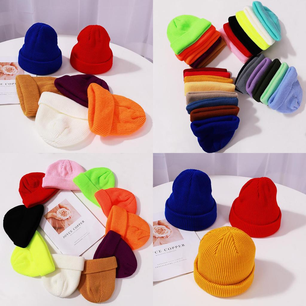 Stylish Unisex Cuff Beanie For Winter Outdoor Activities In Solid Color