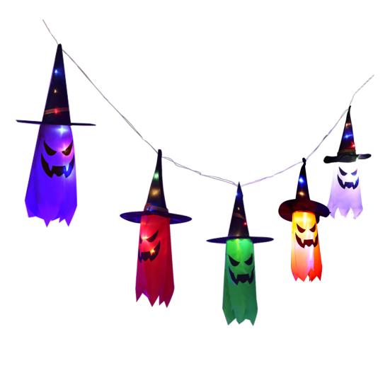 Yousheng Halloween Light Up Hanging Ghost Decoration Spooky LED Ghost Light for Indoor Front Porch Yard Bedroom Decor
