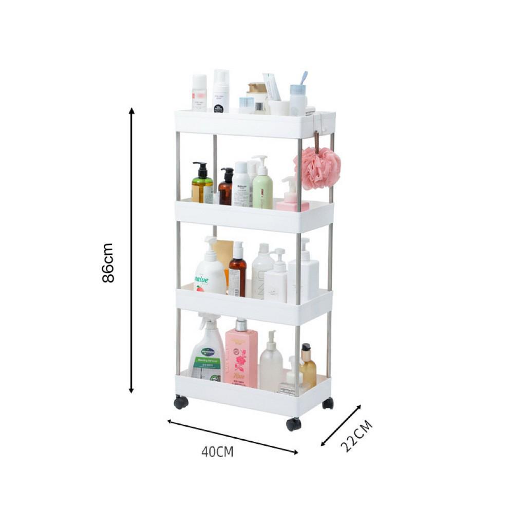 Portable Multi-Layer Bathroom & Kitchen Storage Trolley