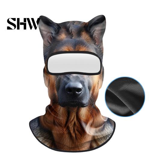 Cycling Face Mask 3D Animal with Ears, Breathable Ice Silk Balaclava for Moisture Wicking Spring Summer, Quick Drying UV Protection Full Cover
