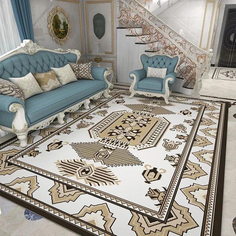 Retro Persian Style Living Room Luxury Decoration Carpet Rugs for Bedroom Hotel Large Area Carpets Lounge Rug Home Decor Mat