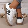 Women's Spring Flat Breathable Soft-Soled Versatile White Casual Sports Board Shoes, Training Style.