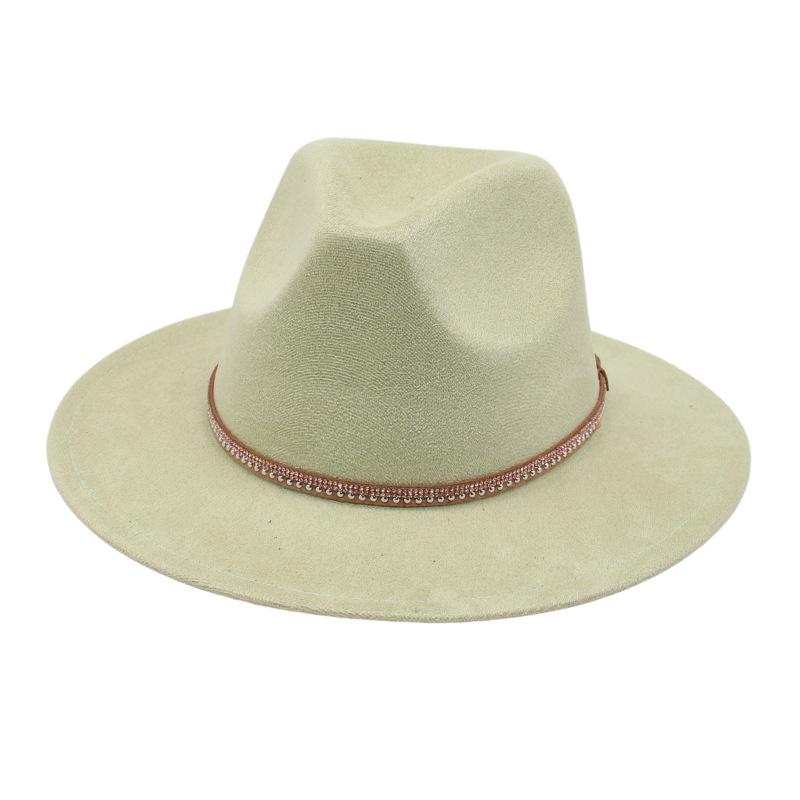 Solid Color And Western Cowboy Hat Felt Hat Woolen Top Hat Amazon Cross-Border Wholesale Retro Ethnic Fashion Hat