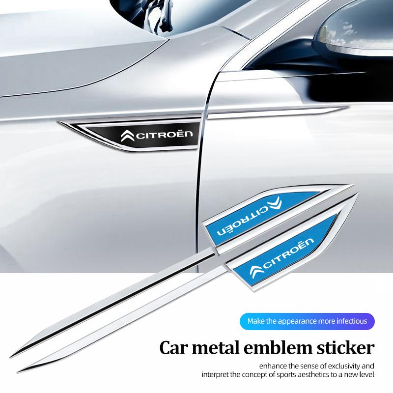 Car Metal Emblem Sticker Automotive Styling Badge For Citroen C3 C5 C5X C4 e-C4 X e-C3 C-Elysee Berlingo C1 C-Crosser C6 C2 AIRC