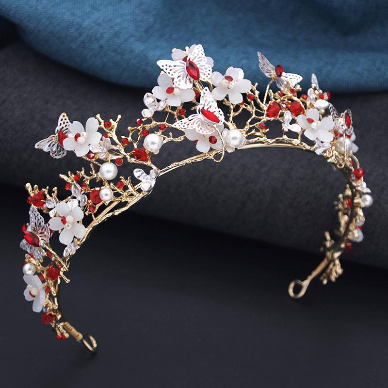 

Luxury Wedding Crown Princess Tiaras and Crowns for Party Birthday butterfly Tiara Hair Jewelry Bridal Dress Accessories