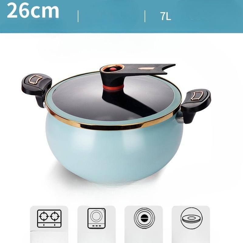 Olla para guisar; Olla de Esmalte; Olla de Cocina Multifuncional para el Hogar; Olla grande para estofado; Olla multiusos; Olla de Sopa Conveniente