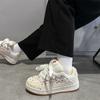 Bread shoes cranberry beige color scheme retro low-top board shoes trendy new women's tide skateboard shoes