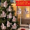 Alphabet Snowman Advent Calendar 2025 26 Days Pink Acrylic Christmas Countdown Ornaments with Letters A To Z Cute Hanging Decor