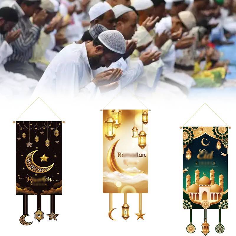 Classic Eid Al Fitr Hanging Decorations With Lanterns For Home Family Festive Decor