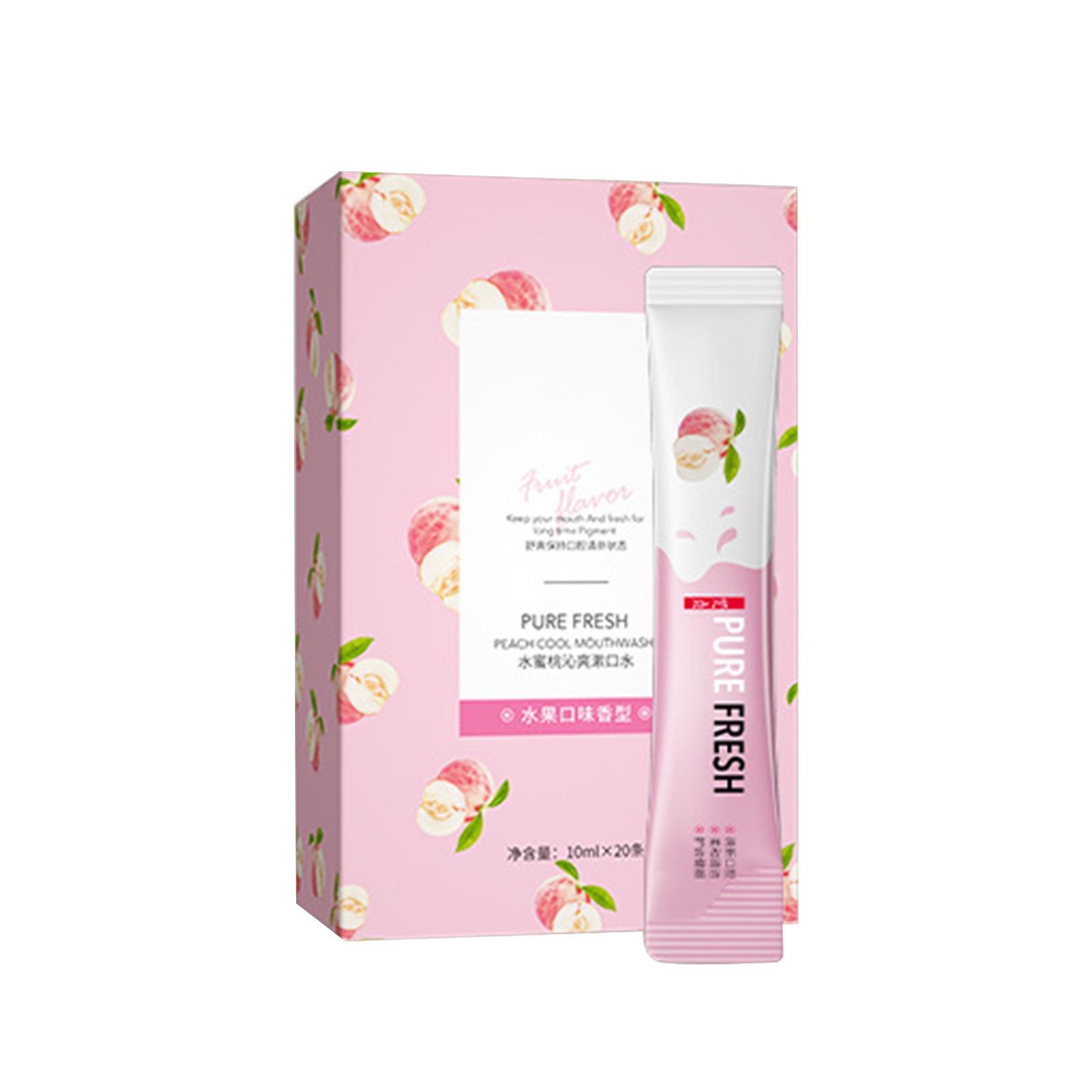 

Ополаскиватель для полости рта для бережного ухода за зубами, от пятен и запахов, для ежедневного ухода, ополаскиватель для полости рта 20*10 мл One Size розовый