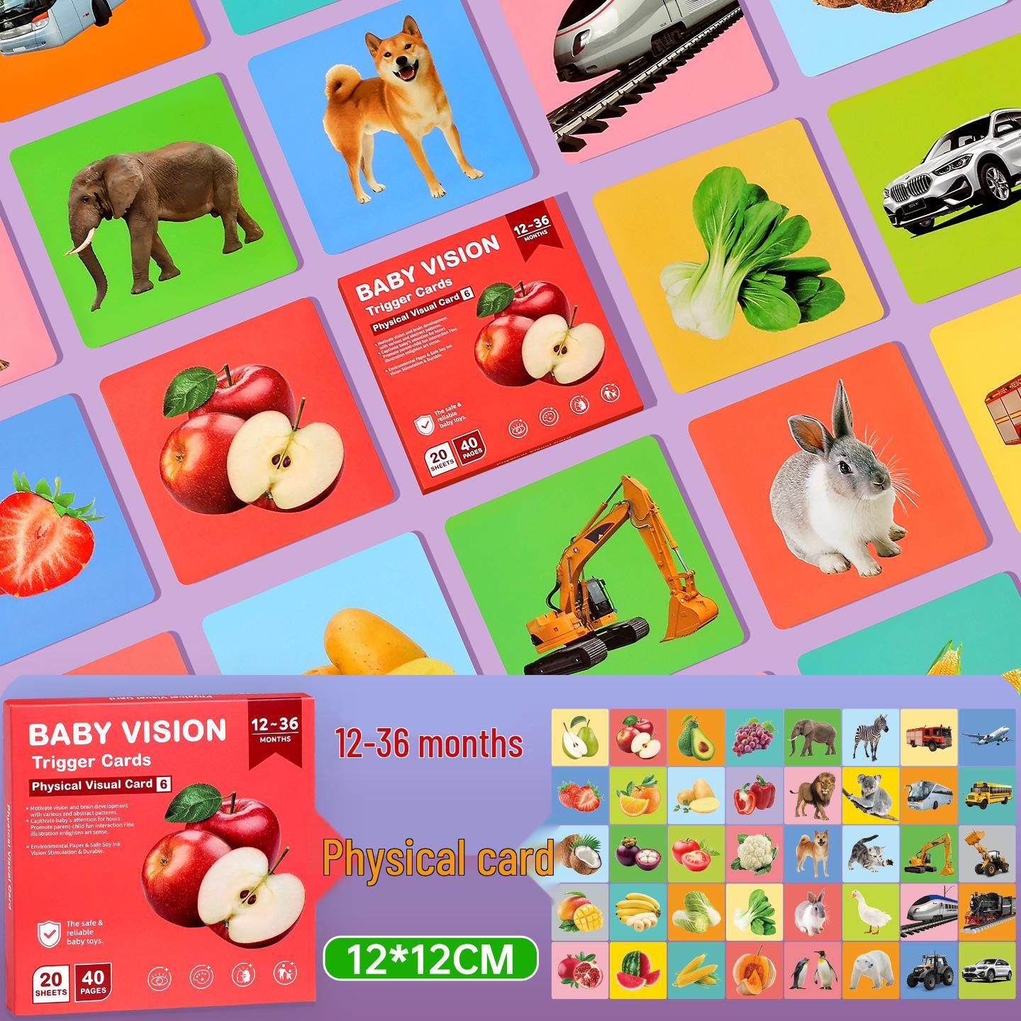 Baby Cognitive Cards: Black & White Visual Stimulation for Early Education (Ages 0-3)