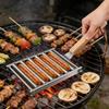 Hot Dog Grillrolle Edelstahl Lebensmittelqualität Gestell Hot Dog Wurst Grillrolle für Außen Garten Hof Picknick Camping Party