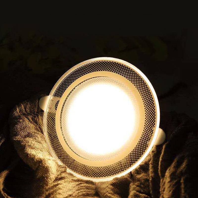LED Downlight 15W 12W 9W 7W Işık Kılavuzu Tavan Gömme Lambalar 5W 3W Yuvarlak Şekil Akrilik Panel İç Mekan Yüksek Parlaklık