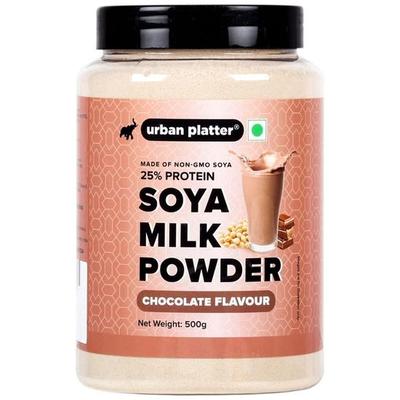 Urban Platter SOYA Milk Powder-Chocolate Flavour, 500g [Plant-Based / Milk Alternative, Non-GMO & 25% Protein]