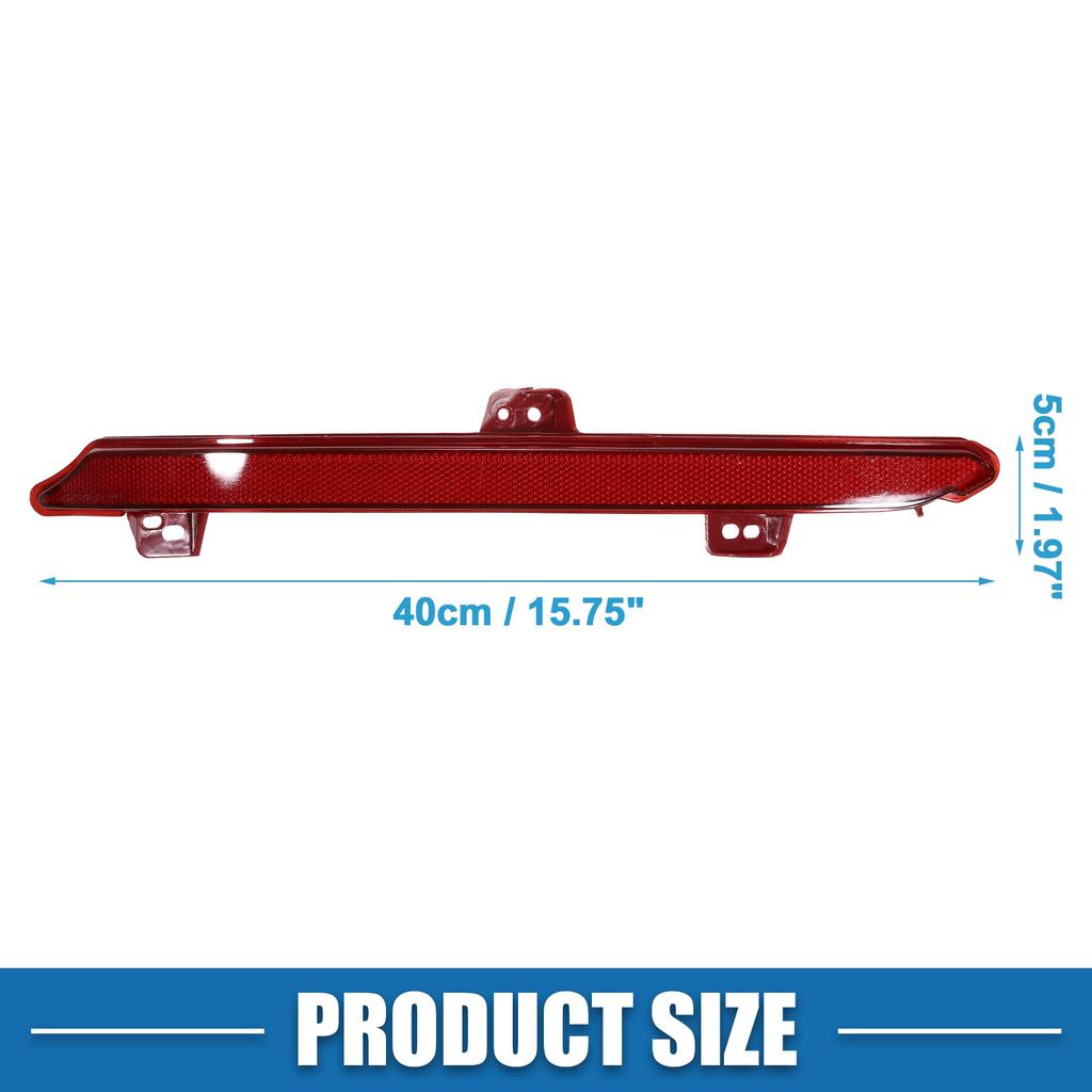 ABSOPRO Car Bumper Left Rear Bumper for Honda Accord Red Reflector, Reflector, 33555-TVA-A01, (2018-2019), Plastic,