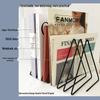 Nordic Style Iron Triangle Bookshelf Stand - Creative Desk Organizer for Books and Magazines