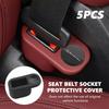 For Benz Car Seat Belt Buckle Safety Belt Base TPE Socket Protection Cover AMG W213 W124 W108 W126 Exclusive W204 W222 W205 W203
