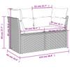 9 piece Garden Sofa Set with Cushions Grey Poly Rattan