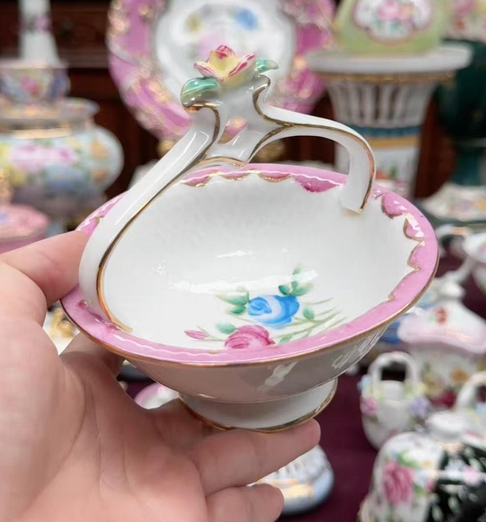 Ceramics Flower Jewelry Storage Box Vase Teapot Flower Basket Jewelry Case Storage Jewelry Organizer Display Home Decor Ornament