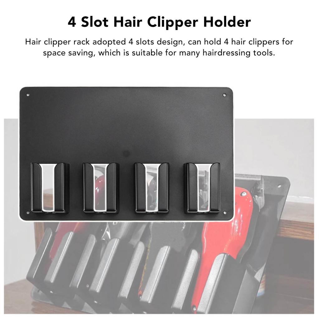 Haarschneiderhalter 4 Schlitze Rutschfest Friseur-Haarschneider Aufbewahrungsständer für Friseursalon