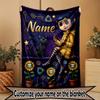 Custom Name Personalized Coraline Print Blanket, Home Decor, Bedroom, Sofa, Camping, Couch, Gifts for Birthday Christmas