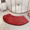Curved Bathroom Mat Thickened Shower Room Absorbent Door Mat Toilet Bathroom Non-slip Mat Dirt-resistant Entrance Mat