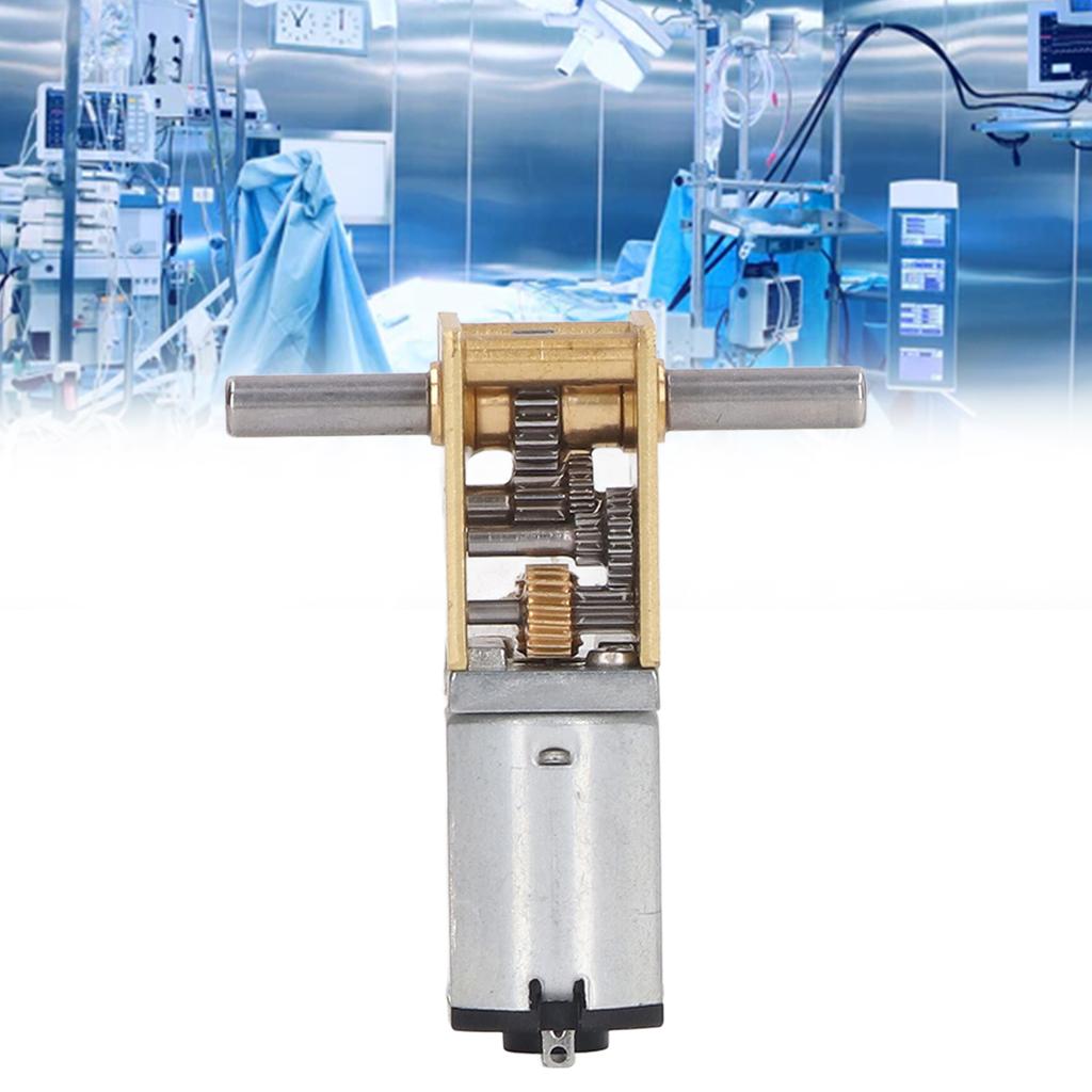  Geared Motor 60RPM Double Shaft Low Noise DC12V Worm Gear Speed Reduction Motor for Robot