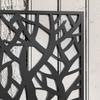 Outdoor Metal Planter, with Back Trellis - Black